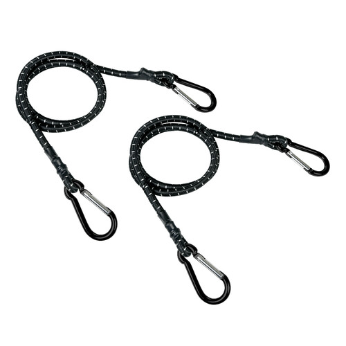 Snap-Hook, Paire de cordons élastiques avec mousquetons en aluminium