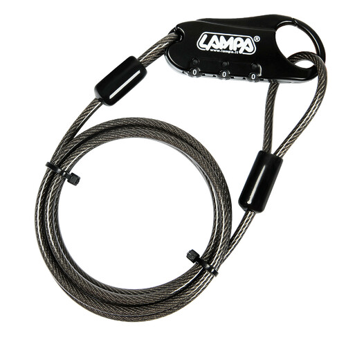 Cadenas Lampa Portex antivol avec câble spiral 150cm