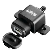 Ladegerät Lampa USB Fix Omega USB 12/24V mit Schraubbefestigung und Gabel-Steckverbindungen - 12/24V