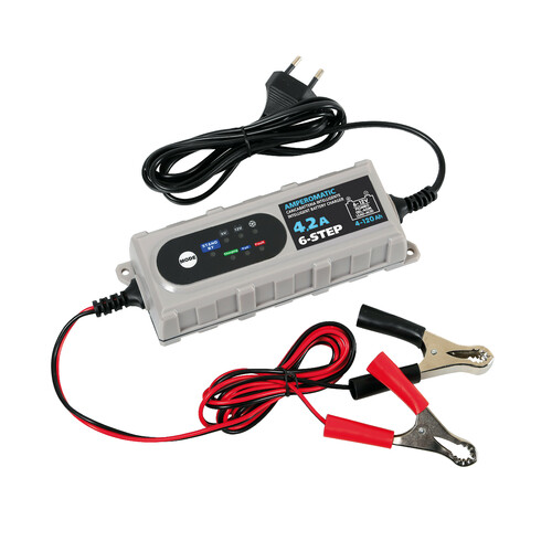 Amperomatic, intelligent battery charger, 6/12V - 0,8/4,2A