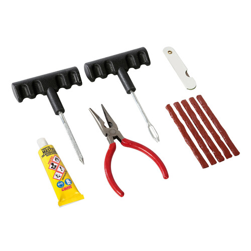 Basic-set, tubeless tyre repair set