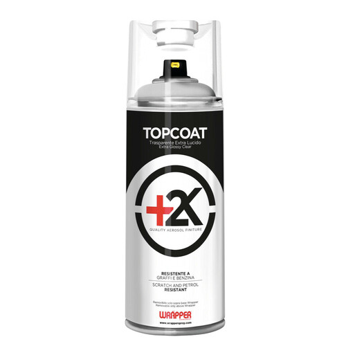 Topcoat+2k, transparentes Spray mit zwei dauerhaften Komponenten - 400 ml - Lucido