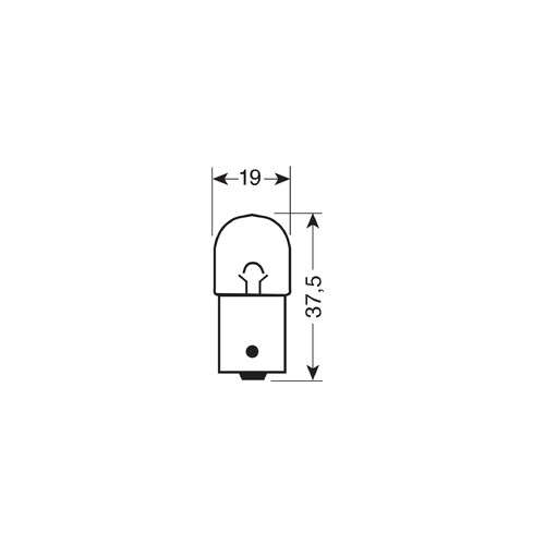 Ampoule 12V Sphérique R10W 10W BA15S avec agrément, lot de 2