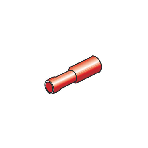 Bullet receptacle connectors - Red