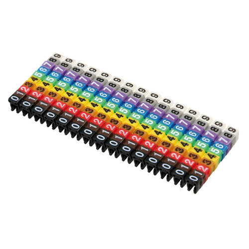 Clip-on cable markers, 100 pcs set