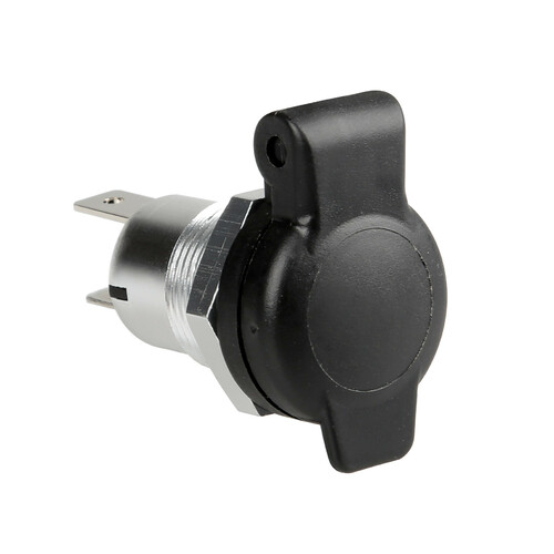 Flush mount, built-in aluminium DIN socket, 12/24V
