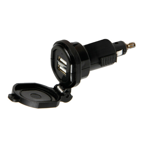 Din-Tech, Cargador de Baterías Universal 2 Puertos USB - Carga Rápida - 2700 mA - 12/32V