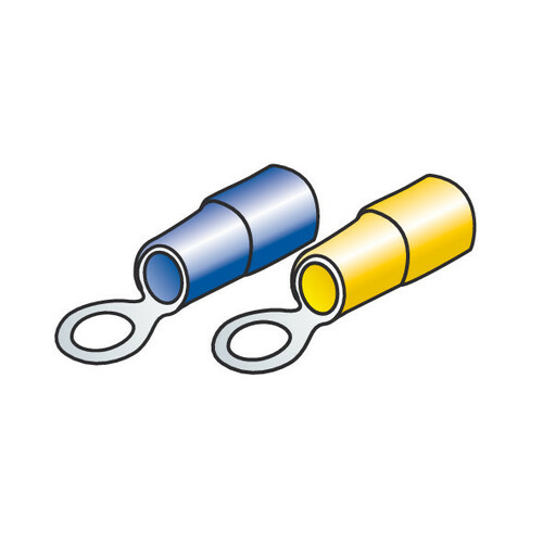 Kit 40 Ringkabelenden - Gelb/Blau