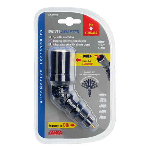 Raccordement électrique avec joint rotatif 120°, 12/24V