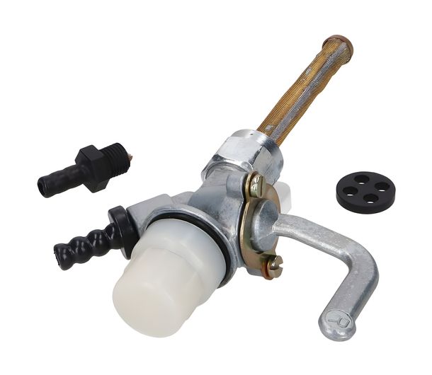 Benzinhahn mit Wassersack, langer gebogener Hebel für Simson KR51/1, KR51/2 Schwalbe