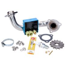 Premium throttling kit/roestvrijstalen spruitstuk voor Derbi Senda, Aprilia RX/SX, Gilera RCR, SMT 2018- (Euro4)
