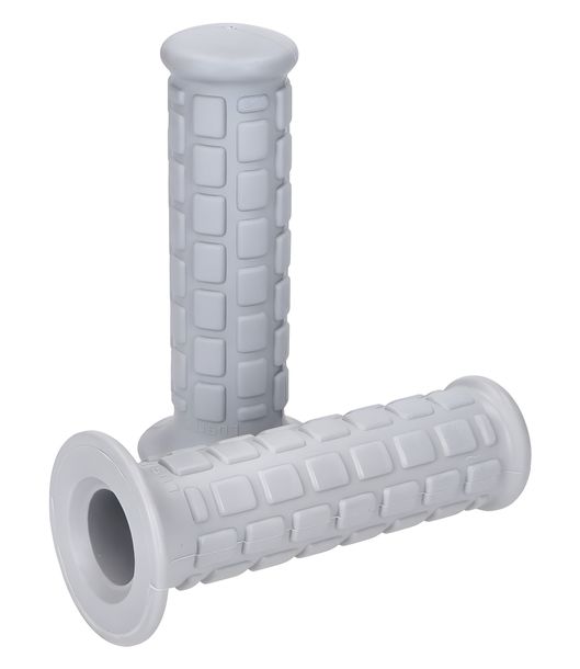 Handle grip set short block pattern grey for automatic moped (22, 24mm)