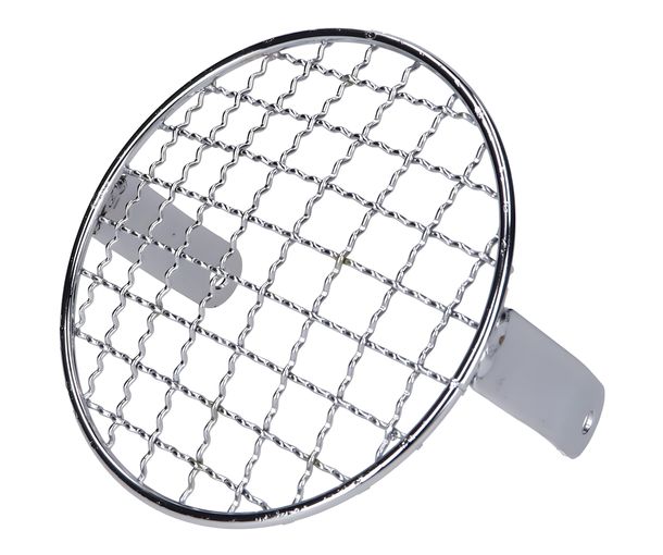 Universal lamp grille, round, chrome-plated, for mopeds