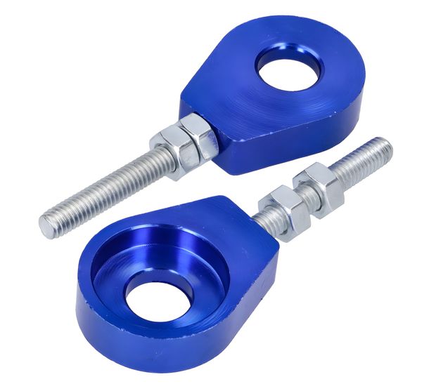 Radspanner / Kettenspanner Satz Aluminium blau eloxiert 12mm