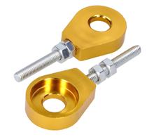 Radspanner / Kettenspanner Satz Aluminium gold eloxiert 12mm