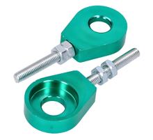 Radspanner / Kettenspanner Satz Aluminium grün eloxiert 12mm