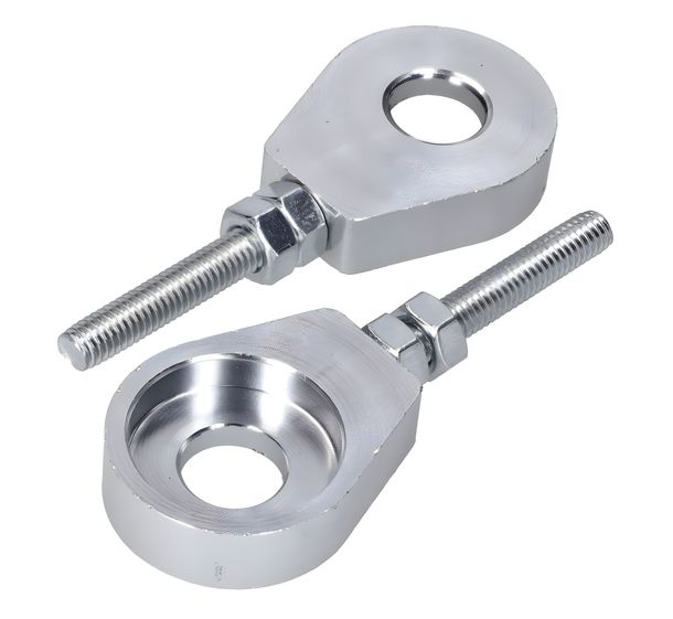 Radspanner / Kettenspanner Satz Aluminium silber eloxiert 12mm