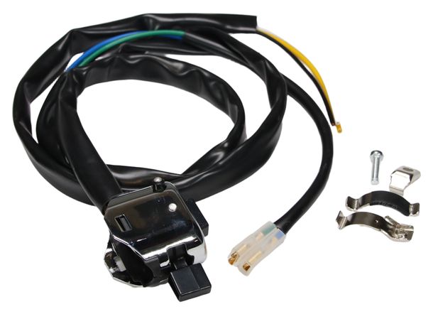 Switch unit handlebar chrome Merit Replica universal with cable for Puch, Sachs moped