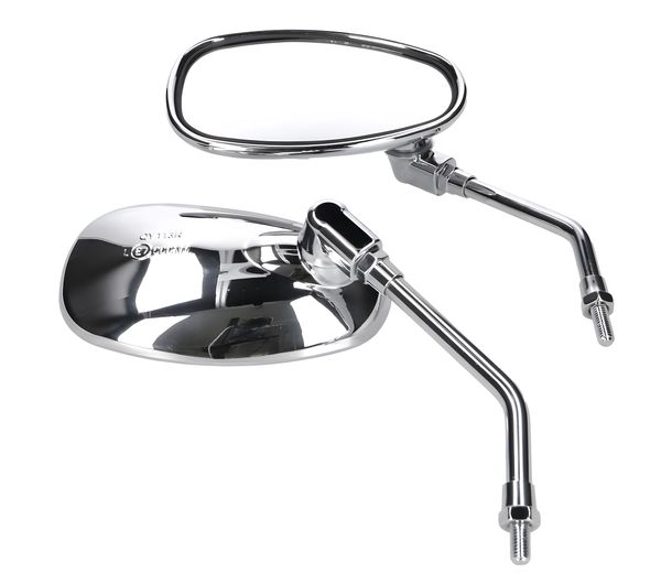 Spiegel Set M8 Chrom oval