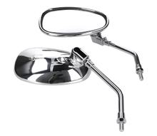 Spiegel Set M8 Chrom oval