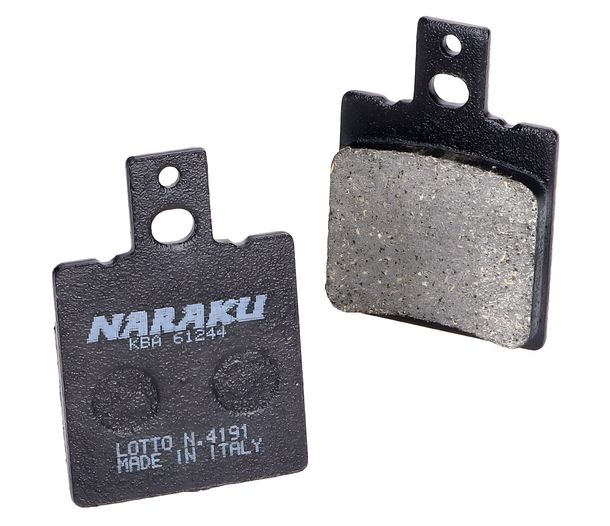 Bremsbeläge Naraku organisch für Aprilia AF1, RS 125, Keeway, Hyosung Boomer