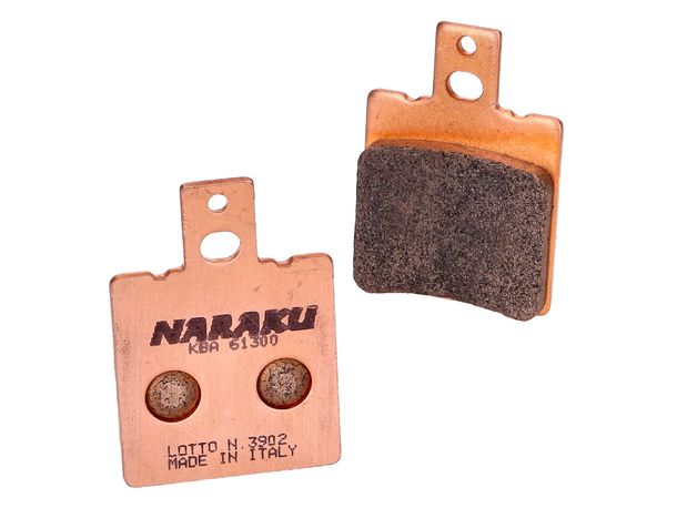 pastiglie freno Naraku sinterizzate per Aprilia AF1, RS 125, Keeway, Hyosung Boomer