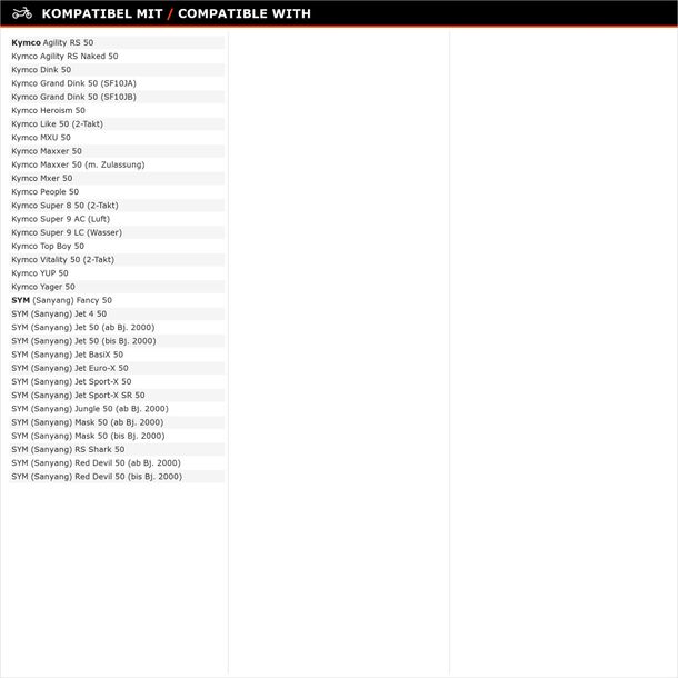 Kurbelwellenlager Satz Naraku SKF, FKM Premium C3 für Kymco, SYM liegend – Bild 5