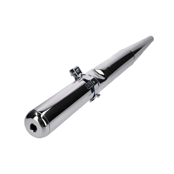 Marmitta cromata 28 mm con controcono per Simson S51 Enduro, S70 Enduro