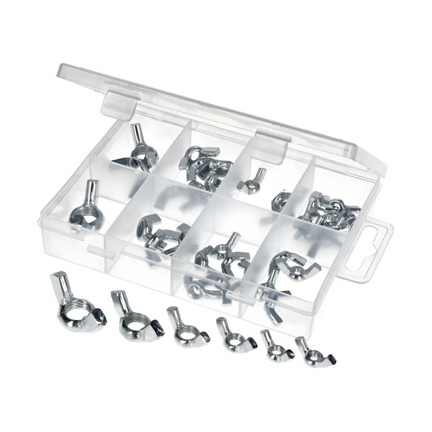 Coffret assortiment d'écrous à oreilles métriques M4-M12 40 pièces