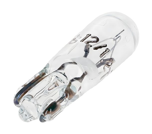Glühlampe T5 W2x4,6d 12V-1,2W klar, Glassockel