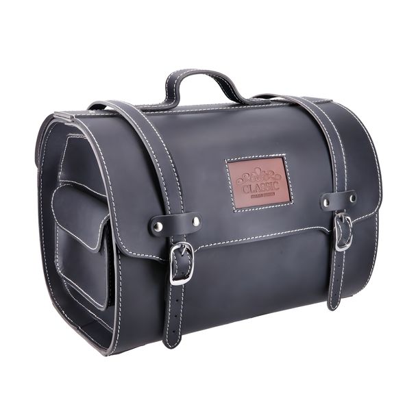 Lederkoffer Echtleder schwarz ca. 26 Liter 38x27x26 für Vespa / LML