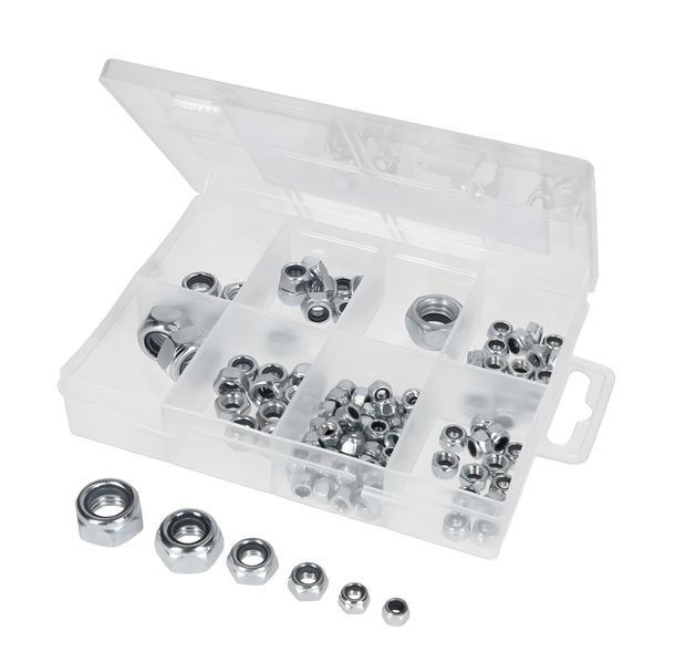 Metric Self-Locking Nuts M4-M12 108-Piece