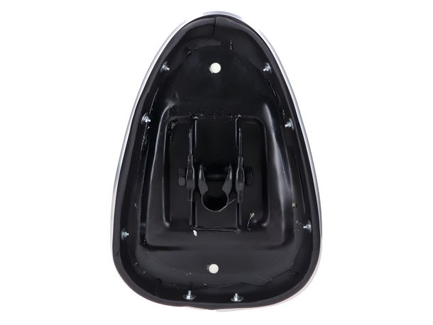 Sattel / Sitz schwarz mit Chromleiste, 22mm Klemmung für Mofa – Bild 3