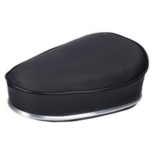 Sattel / Sitz schwarz mit Chromleiste, 22mm Klemmung für Mofa