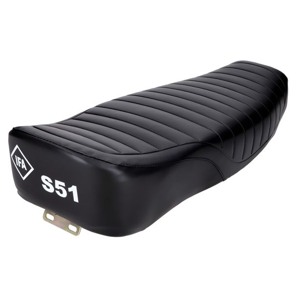 Enduro tweezitje getextureerd, zwart met IFA S51-opschrift voor Simson S51