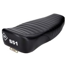 Bench Enduro double seat structured, black with IFA S51 lettering for Simson S51