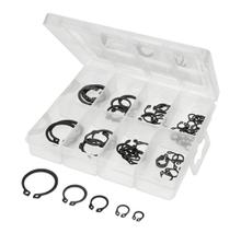 Shaft circlips assortment box, outer rings, 6-25 mm, 64 pieces