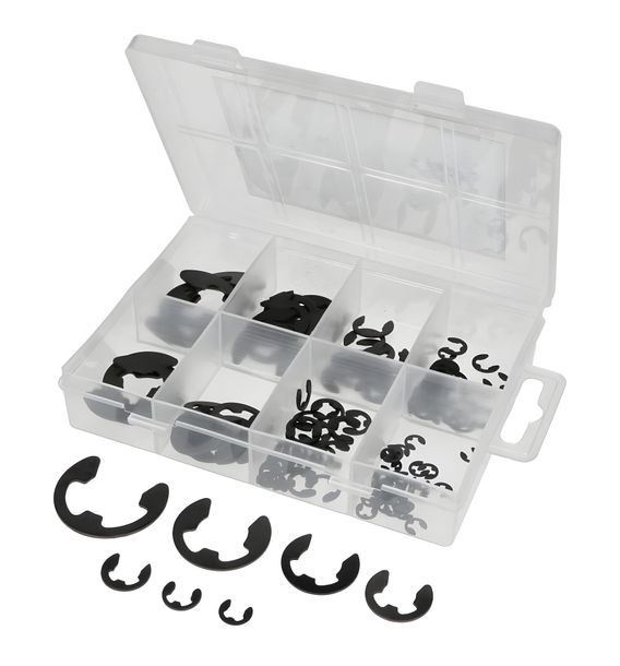 Assortiment de circlips d'arbre DIN6799 3-19 mm 135 pièces