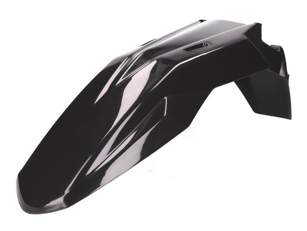 Front mudguard Derbi mudguard, black, without decor, 2B004321000W0N for Aprilia SX RX, Derbi Senda R X-Treme Gilera RCR DRD SM SMT Euro 4 50 ccm