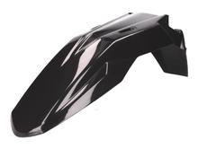 Kotflügel vorne Derbi Schutzblech, schwarz, ohne Dekor, 2B004321000W0N für Aprilia SX RX, Derbi Senda R X-Treme Gilera RCR DRD SM SMT Euro 4 50 ccm