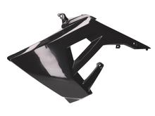Derbi radiatorkap, links, zwart, zonder decoratie, 2B004334000W0N voor Derbi Senda R X-Treme, Gilera RCR DRD SM SMT Euro 4 50 ccm