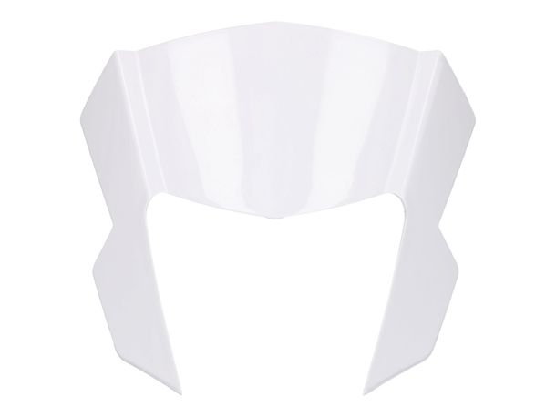 Cache phare phare à cadre Derbi, blanc, sans décor, 2B004320000W0B pour Gilera RCR SMT Euro 4 50 ccm Année 2011 - 2018