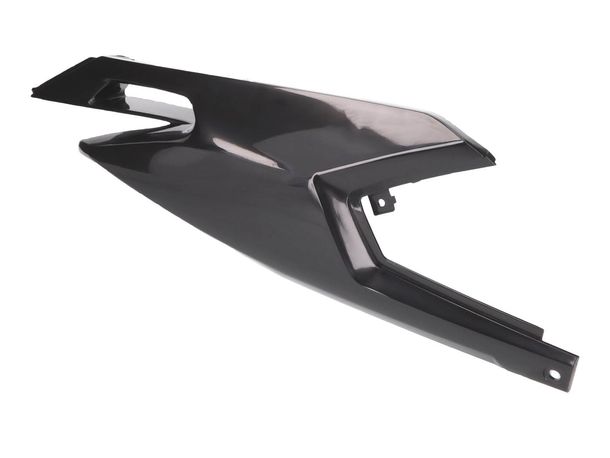 Panneau latéral Derbi, droite, noir, sans décor, 2B004329000W0N pour Aprilia SX RX, Derbi Senda R X-Treme Gilera RCR DRD SM SMT Euro 4 50 ccm