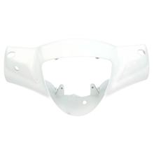 Cubierta manillar Piaggio, delantero, blanco, BZ blanco Stella 595, 1B004873000BZ para Piaggio Liberty 3V Iget Euro4 50 / 125 ccm