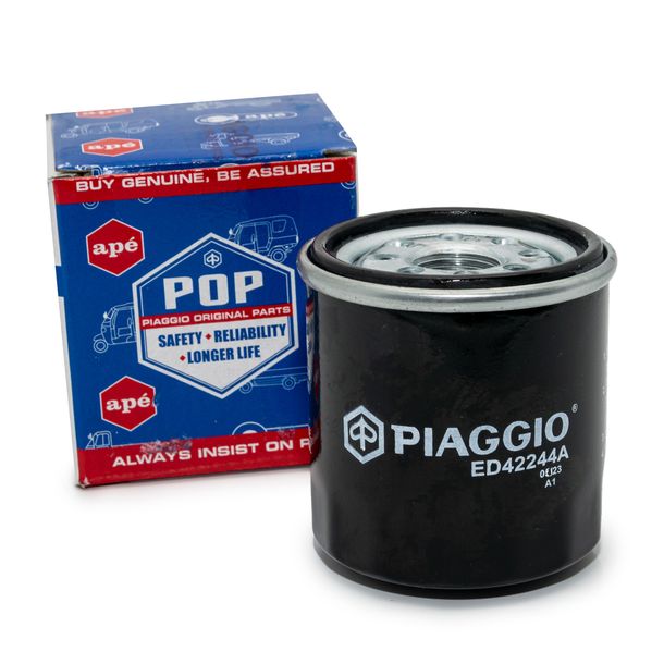 Ölfilter Piaggio, ED42244P für Piaggio Ape Classic Pickup Euro4 400 ccm