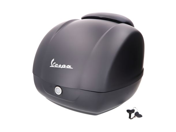 Top Case Kit Vespa, including retaining plate, black, NV 99/C black matt opaco, 36 L, CM273346