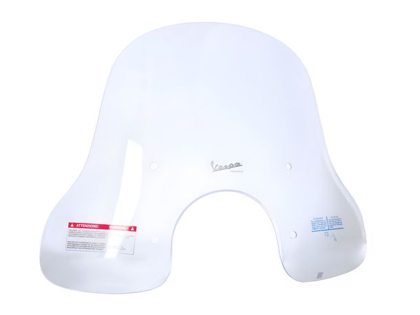 Parabrezza piccolo con supporto Vespa, trasparente, medio, 1B001598 per Vespa GTS Super Sport i.e. 3V 4V GT Gran Turismo i.e 125 - 300 ccm
