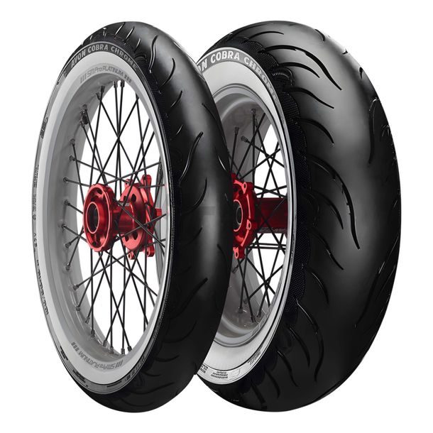 Tire Avon Cobra Chrome AV91 MT90 B16 74H TL WW whitewall reinforced front
